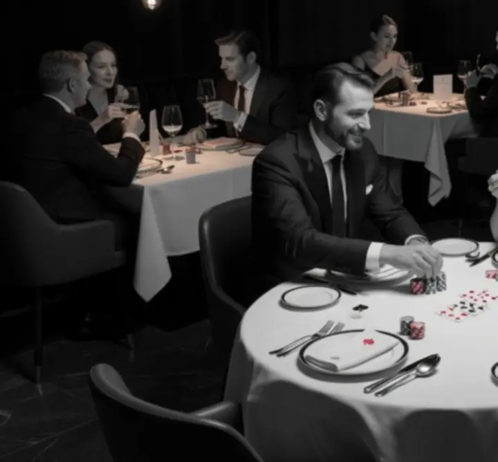 Elegáns éttermi tér offline póker esttel a Magyar City Bistro-ban